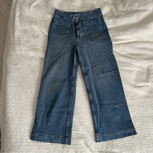 Anthropologie Pilcro The Skipper Cropped Wide-Leg Jeans